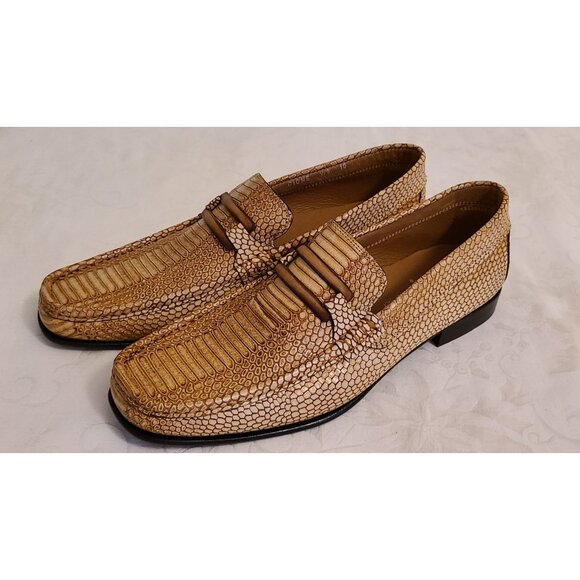 RARE Vintage Donald J Pliner GENUINE Lizard Skin Loafers Sz 10 Made in Italy main image 6